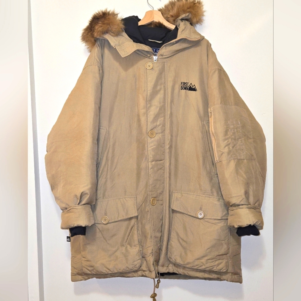 Vintage First Down Mens  Duck Down Puffer Coat